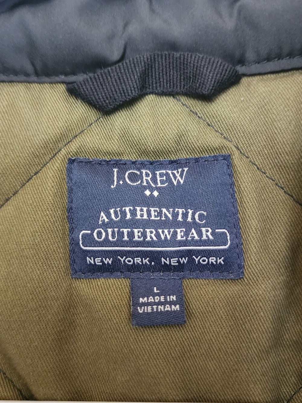J. Crew  Men Quilted Vest Size L Black Authentic Outerwear - Picture 6 of 8